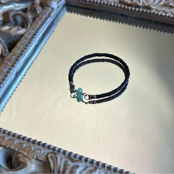 3 for $20 ✨Boho bracelet bundle - small BC Jade stone handmade woven bracelet - Picture 4 of 5